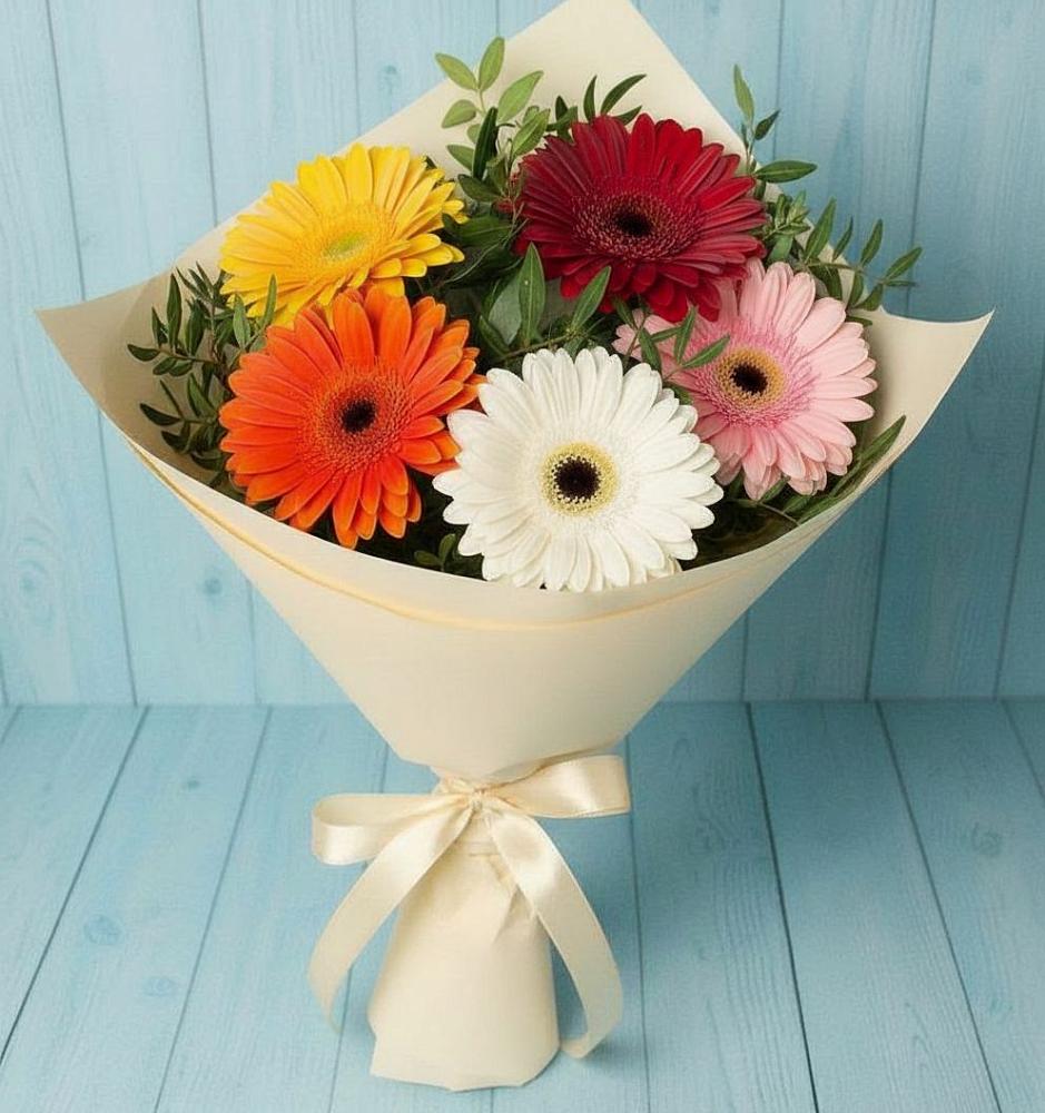 Букет цветов из: Герберы в Нижнедевицком