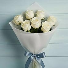 Букет 7 Белых роз Эдлесс Лав #REPLACE_PRED# Нижнедевицком