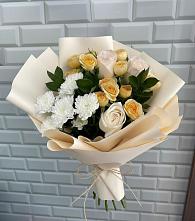 Букет цветов из:  Розы и Хризантемы в Нижнедевицком