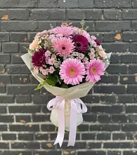 Букет цветов из:  Герберы и Хризантемы в Нижнедевицком