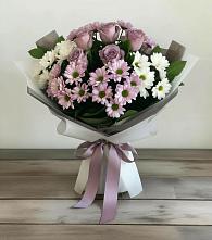 Букет цветов из:  Хризантемы и Розы в Нижнедевицком