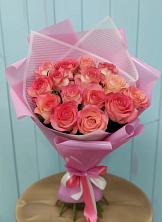 Букет 15 Розовых роз Равель в Нижнедевицком