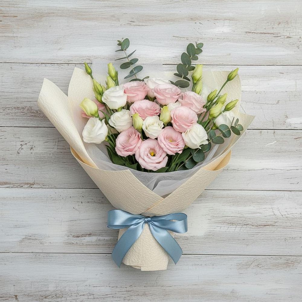 Букет цветов из: Лизиантусы в Нижнедевицком